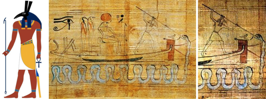 Sun God Ra Set Spear Apep Apophis Ancient Egypt Great Serpent God Chaos Underworld